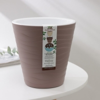 Кашпо для цветов со вставкой &laquo;Валенсия&raquo;, 2 л, цвет мокко