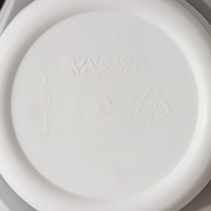 Кашпо для цветов со вставкой &laquo;Лагуна&raquo;, 1,5 л, d=16 см, h=15 см, белое