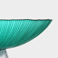 Ваза из стекла для фруктов Magistro &laquo;Фейерверк&raquo;, 3,8 л, 33&times;13,5 см, цвет изумрудный