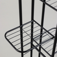 Подставка для цветов Greengo, 7 полок, 43 &times; 22 &times; 126 см, напольная, металл, чёрная