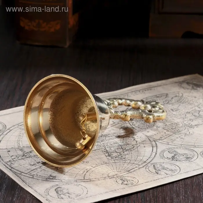 Колокольчик "Узор" латунь 7,5х7,5х17,5 см