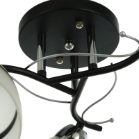 Люстра "Лайма" 3хЕ27 40Вт черно-хромовый 46х46х24 см