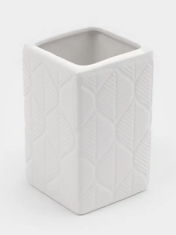 Набор для ванной "Лепесток", 3 предмета (дозатор для мыла, стакан, мыльница), цвет белый