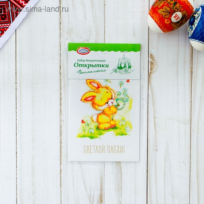 Набор пасхальных ОТКРЫТОК с термоэтикетками МИКС