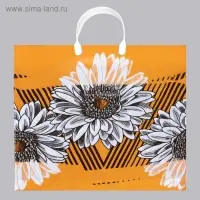 Пакет "Ассорти цветы", полиэтиленовый с пластиковой ручкой, МИКС 100 мкм 38 х 35 см