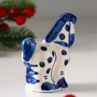 Сувенир "Конь в яблоках",9х5 см, гжель