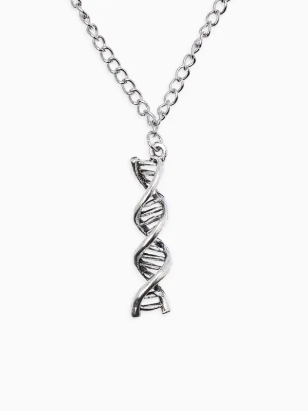 Кулон на цепочке "ДНК", цвет чернёное серебро