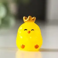 Сувенир полистоун флюоресцентный "Цыплята" набор 4 шт 2,5х3,2 см