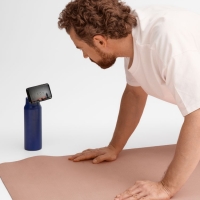 Термобутылка Magnus с магнитным держателем для телефона, синяя