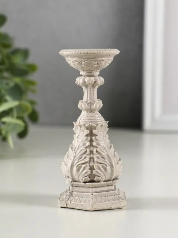 Подсвечник "Антик" высота 10 см, под камень