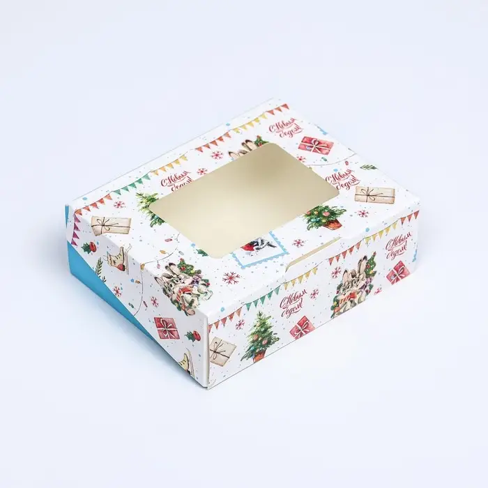 Коробка подарочная новогодняя складная &laquo;Открытка&raquo;, 10&times;8&times;3.5 см