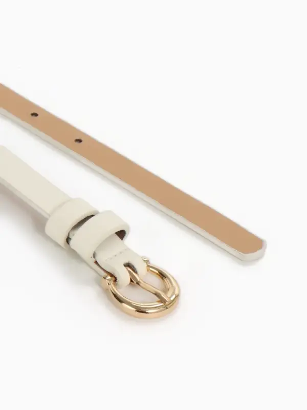 Ремень жен 02-01-01-01, Март2502, 1,3*0,3*110 см, без винта, пряж золото, 1 прокол,