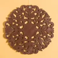 Панно "Цветочный орнамент" МДФ, 30х30х1 см, коричневый