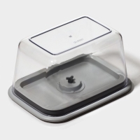 Ланч - бокс с вакуумным клапаном Доляна, 1,45 л, 19,5&times;14&times;10,5 см, прозрачный