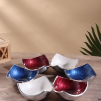 Менажница "Триколор" алюминий 29х29х3,5 см