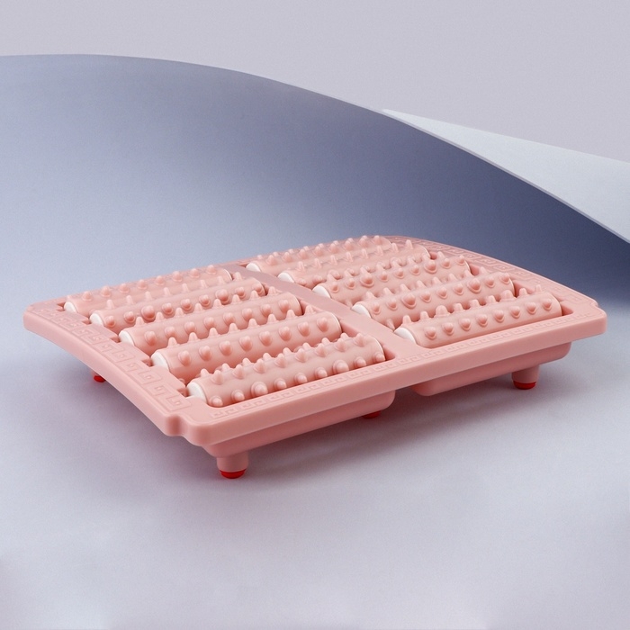 Массажёр &laquo;Барабаны&raquo;, 26 &times; 21,5 &times; 5 см, 5 рядов, цвет розовый