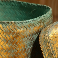 Корзинка плетеная "Голден" 20х20х26 см, голубой