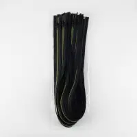 Молния &laquo;Спираль&raquo;, №5, разъёмная, светоотражающая, замок автомат, 80 см, чёрная, зелёная