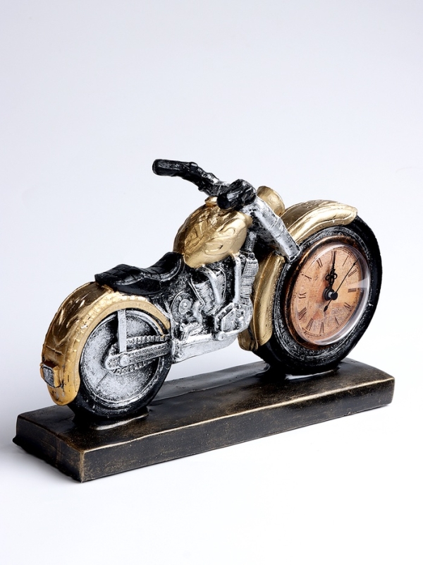 Часы настольные интерьерные, &laquo;Байк&raquo;, на батарейках, 28&times;7.4&times;17 см, d-7 см
