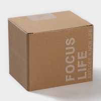 Кружка керамическая с ложкой Simple, 350 мл, цвет чёрный