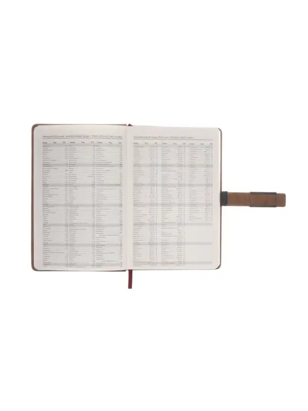 Ежедневник недатированный формат А5, с хлястиком, 112л, линия, пвх, Коричневый