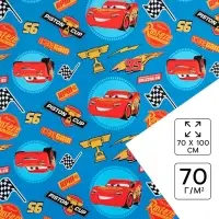 Бумага упаковочная глянцевая &laquo;Машинки&raquo;, 70 &times; 100 см