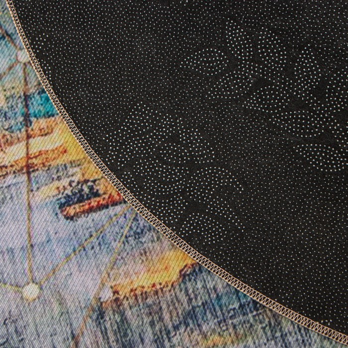 Коврик для дома Доляна &laquo;Луара&raquo;, цвет жёлтый, окантовка МИКС