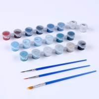 Картина по номерам на холсте с подрамником "Зимнее озеро" 40*50 см