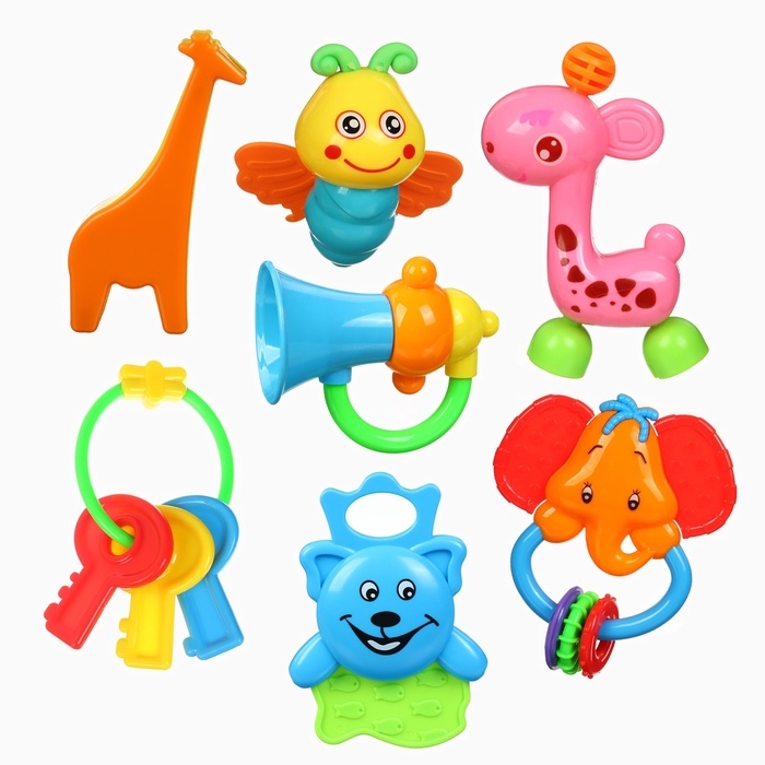 Набор погремушек в контейнере Крошка Я, 7 шт