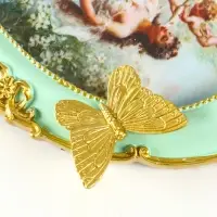 Фоторамка полистоун 13х18 см "Золотая бабочка" бирюза 23х18х2 см