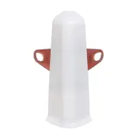 Угол наружный (внешний) с крепежом для плинтуса &laquo;Деконика&raquo;, 85 мм, 001 белый