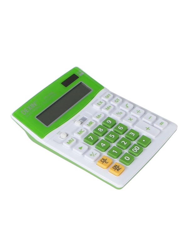 Калькулятор настольный 12-разрядный КК-1200C, белый/зеленый