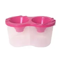 Стакан - непроливайка для рисования двойной Calligrata, 150 мл &times;2, с держателем для кистей, МИКС