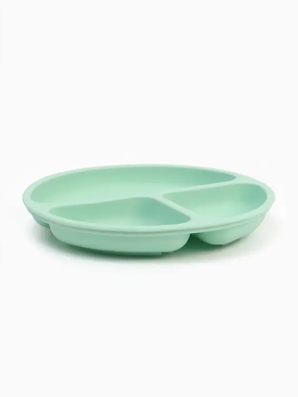 Тарелка детская секционная, 3 секции, бирюзовый, Mum&Baby