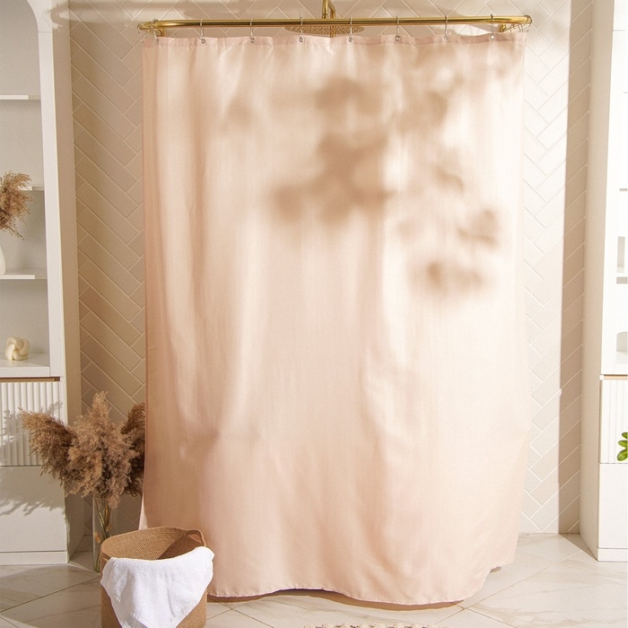 Штора для ванной SL Home, с люверсами, полиэстер, 200&times;200 см, розовые