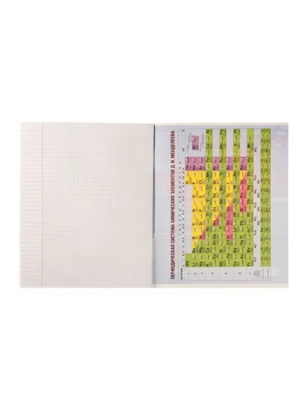 Тетрадь предметная 48 листов в клетку Calligrata, &laquo;Металл. Химия&raquo;, обложка мелованный картон, серые листы