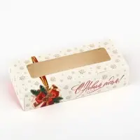 Коробка складная &laquo;Новогодний бант&raquo;, 17 х 7 х 4 см