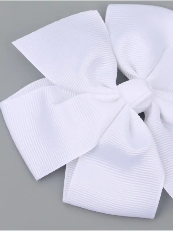 Бант для волос на заколке белый, Принцессы