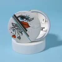 Зеркало карманное &laquo;Взгляд&raquo;, d 7 см, рисунок МИКС