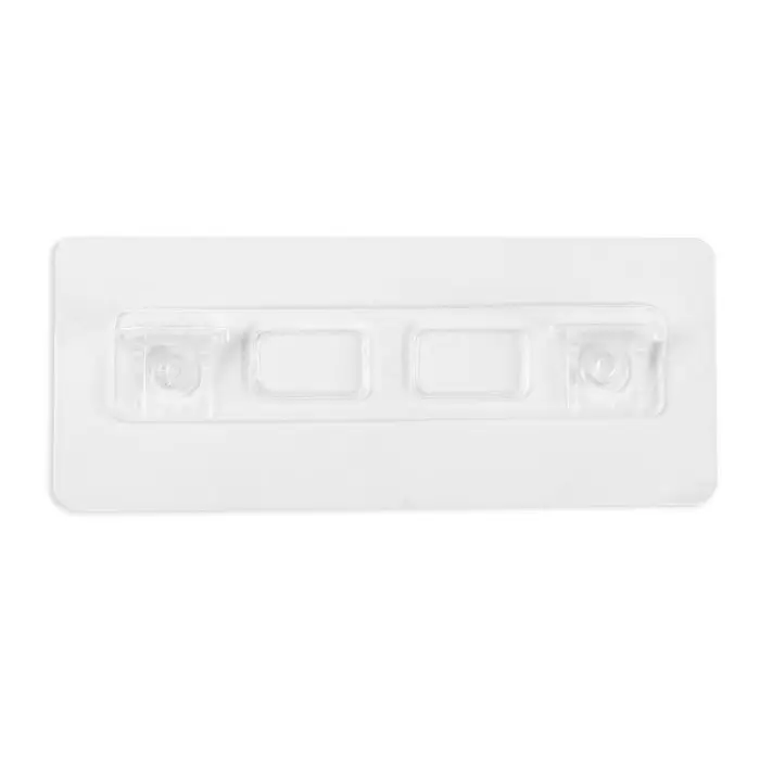 Полкодержатель с клейкой поверхностью ТУНДРА, 120&times;50&times;19 мм, двойной, прозрачный