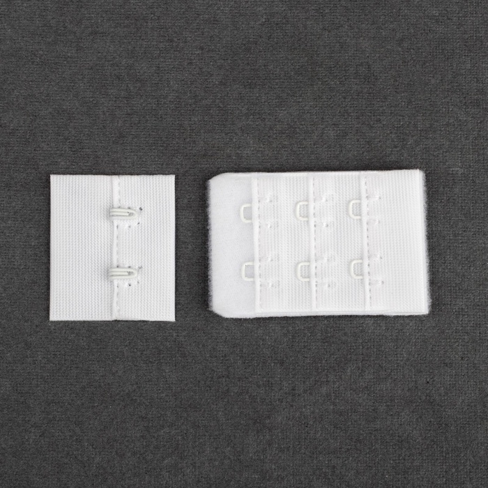 Застёжка для бюстгальтера, 3 ряда 2 крючка, 3,3 &times; 2,8 см, 3,3 &times; 5 см, 10 шт, цвет белый