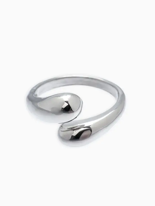 Кольцо "Капли БО", цвет золото безразмерное