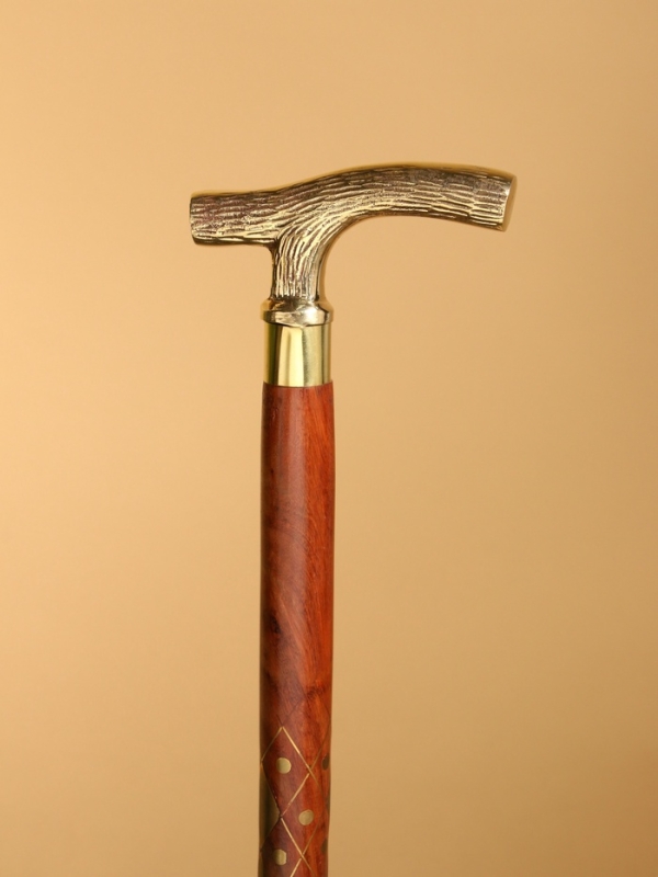 Трость "Домино" шишам, латунь 92 см