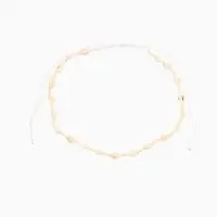 Ожерелье "Халия" длина 35 см, цв. белый