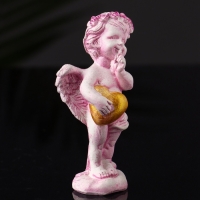 Фигура "Ангел с сердцем" 8,5х3,5 см, розовый
