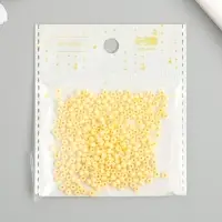 Бисер стекло 8/0 "Маршмеллоу. Матовый. Тёмно-жёлтый" 10 гр