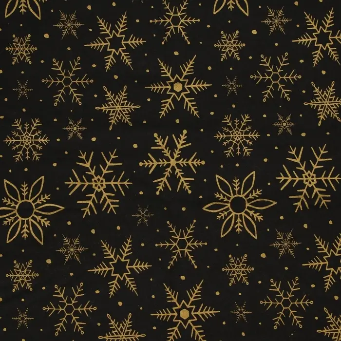 Бумага упаковочная тишью, новогодняя упаковка &laquo;Золотые снежинки&raquo;, 50&times;66 см