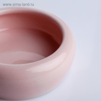 Миска керамическая 100 мл  10 х 3,2 см, нежно-розовая