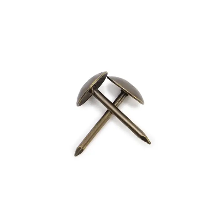 Гвозди ТУНДРА, декоративные, обивочные, 8&times;15 мм, бронза, фасовка 50 шт.