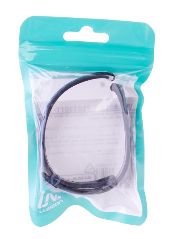 Ремешок Luazon для фитнес-браслета Mi Band 8, с перфорацией, чёрно-серый